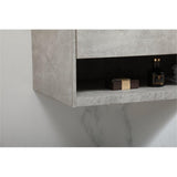 Elegant Decor Roman 36 Aluminum Alloy Mdf Single Bathroom Vanity In Gray
