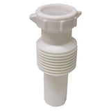 LASCO 034319 White Plastic Tubular 11/2Inch Flexible, Extendable, Slip Joint Extension with Nut and Washer