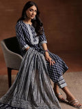 Libas Women'S Pure Cotton Kurta Set (366320R Blue 2Xl