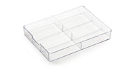 Durable Desktop Drawer Caddy, Oranizing Small Office Supplies Within 13 w x 9.5 d x 1.9 h, Transparent (338419)