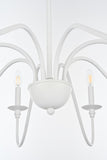 Living District Rohan 8-Light Mid-Century Metal Pendant In Matte Black