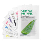 EUNYUL [PACK OF 16 Purity Facial Sheet Mask Pack 16 types Korean Skincare Hydrating & Nourishing & Natural Ingredients for All S