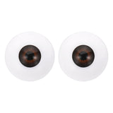 PATIKIL 30mm Doll Eyes,1 Pair Realistic Acrylic Eyes Plastic Half Eyeballs for Dolls Masks Halloween Props Art Craft, Dark Brown