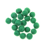 Zasy Needle Felt Balls Pure Wool Beads Felted Wool Balls 15mm Handmade DIY Crafts 20pcs (Bright Green)