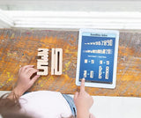 SumBlox Mini (Basic Set) - Set of 80 Mini STEM Solid Wood Educational Numbers, Including Wooden Box and Pack of 80 Activity Card