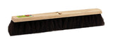 Pure Horsehair Push Broom Head, 24 inches, Heavy Duty Wood Block with 2 Threaded Holes Clean up Dust and fine Debris for Home