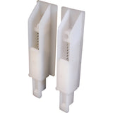 PrimeLine N 6559 White Plastic, Sliding Panel Door Bottom Guides (Single Pack)