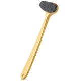 Upgraded Bath Body Brush with Comfy Bristles Long Handle Gentle Exfoliation Improve Skins Health and Beauty Bath Shower Wet or Dry Brushing Body Brush (14 inch, Gold)