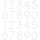 Leinuosen White 2 Inch Acrylic Mailbox Number 2 Set - Weatherproof - Mailbox Numbers for Outside - House Numbers - Sticky (Class