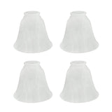 Aspen Creative 23044-4A Transitional Alabaster Bell Shape Ceiling Fan Glass Shade.2-1/8Fitter.Size:5-1/2D x 4-1/8H.4Pcs/Pack