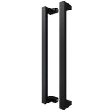 BARNSMITH 24 Inches Commercial Door Handle Pull Heavy Duty Stainless Steel Modern Square Rectangle Flat Shape Push Pull, Entranc
