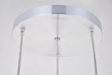 Elegant Lighting Ldpd2000 Nora 3 Light 14-1/2 Wide Multi Light Pendant With Alu, Black
