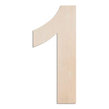 MGTECH 12 Inch Large Wooden Number 1, 1/4 in Thick Big Wood Number for Crafts and Wall Decor
