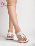 Shoetopia Women'S Snd-1180 Flat Sandal-7 Kids Uk (Snd-1180-White)-Eu40,White,7,B0D4JVKK1P