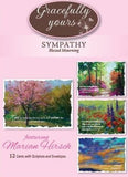 Gracefully Yours Blessed Mourning Sympathy Greeting Cards Featuring Marian Hirsch, 12, 4 Designs/3 Each with Scripture Message