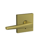 Schlage Custom FC172 ELR 608 COL Eller Non-Turning Lever with Collins Trim, Satin Brass