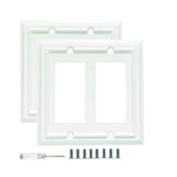 Wall Plates, Outlet Covers,Light Switch Plates, Double Decorator Receptacle Switch Plate, Bamboo Fiber Material Wall Plate, Stan
