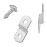 20pcs 1/8 Inch Canvas Offset Clips Frame Tools, Canvas Painting Mounting Clips with 40 6 x 3/8 Inch Screws Picture Framing Fixin
