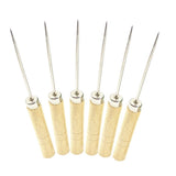 PERSELOSO 10pcs Wooden Handle Scriber Needle Set DIY Cake Decorating Modelling and Slotted Quilling Paper Tool for Crafting and