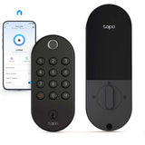 Tapo Smart Wi-Fi Deadbolt Door Lock - Fingerprint Recognition, Keyless Tactile Buttons & in-App Monitoring, Auto-Lock, IP54, BHM