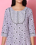 Toplot Women'S Cotton Blend Printed Kurti With Pant (Kurti-Pant-5060-Grey-L),Grey,,B0BR1D2N4K