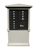 QualArc Estateview Stucco Cbu Mailbox Center, Tall Pedestal (Column Only) in Non-Painted