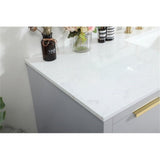 Elegant Decor Blake 60 Aluminum Alloy Mdf Single Bathroom Vanity In Gray