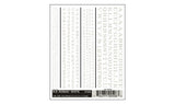 Railroad Roman Letters, White