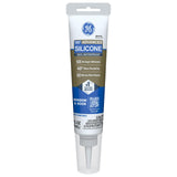 GE Advanced Silicone Caulk for Window & Door, White, 2.8 fl oz Tube, 1 Pack - 100% Waterproof Silicone Sealant, 5X Stronger Adhe