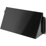 10 x 5 Black Galvanized Steel Vent Cover - Duct Exhaust/Inlet Rain Deflector - Weatherproof Guard for Open Ventilation Systems -