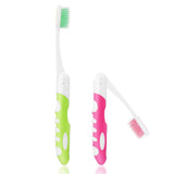 Ouligay 2Pcs Folding Portable Soft Toothbrushes - Small, Foldable Travel Toothbrush for Camping & Hiking