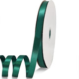 YEQIN Double Face Dark Green Satin Ribbon Satin 1/2 inch x Continuous 50 Metres Polyester Ribbon for Gift Wrapping Weddings Part