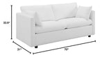 CasaFoyer Activate | Versatile & Stylish Sofa | Cozy Seating | Soft Polyester Upholstery | Compact Box Delivery | Easy Setup | Rounded Cushion Corners | Accent Pillows | Wood Legs | 1102 lbs Weight Capacity