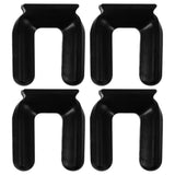 4pcs Refrigerator Wheel Stopper - -Skid Pad, Black Rubber for Refrigerator, Freezer, Rolling Chai 3.23 2.56 0.5 9inch