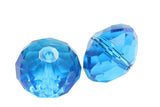 24pcs Adabele Austrian 8mm Faceted Rondelle Crystal Beads Capri Blue Compatible with Swarovski Crystals Preciosa