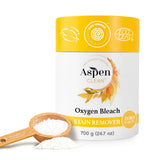 Unscented Oxygen Bleach Powder and Color Safe Stain Remover by AspenClean, Zero plastic, EWG Verified, Vegan, Non-Bio, Hypoaller