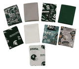 Choice Fabrics College Fat Quarter Bundle (18 x22Cuts) - Michigan State Spartans - 20 Pack - Premium Licensed Fabrics for