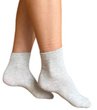 Nisinlife Light Grey Ankle Solid Plain Regular Cotton Socks Boys & Girls (Pack Of 3 Pairs)