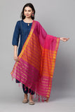 Gosriki Women'S Cotton Straight Kurta With Pant & Dupatta (Karnival-Cerosin_Xxl-Go_Navy Blue_Xx-Large),Navy Blue,2,B09HQKPHFX