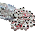 1 Bottle Candy Eyeballs Bloody Red Eyes Cake Cupcake Toppers Cookie Decorations Edible Dessert Sprinkles for Halloween Christmas