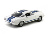 1966 Shelby Mustang GT 350 White with Blue Stripes 1/18 by Shelby Collectibles SC160