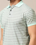 Toplot Men'S Regular Fit Half Sleeve Casual Polo T-Shirt (Lining-Polo-5166-Pista-Xxl),Pista,2,B0CXT765NT