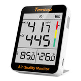 Temtop Air Quality Monitor Indoor Thermo-Hygrometer - PM2.5, AQI, Temperature, and Humidity Meter for Home, Office, or School, A