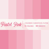 60 Sheets 8.5 x 11 Inch Pastel Pink Colored Card Stock Thick Paper Cards Gradient Scrapbook Paper for Wedding Invitation Prints