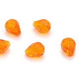 50pcs Adabele Austrian 10mm Faceted Teardrop Crystal Beads Orange Sun Compatible with 5500 Swarovski Crystals Preciosa