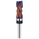 SpeTool Coated Compressiom Flush Trim Router Bit 1/4 Shank, Top Bearing Flush Cut Router Bit for Woodworking Trimming Template