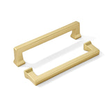 khtumeware 10 Pack 4inch(102mm) Hole Center Brushed Gold Cabinet Pulls Heavy-Duty Solid Matte Gold Cabinet Hardware Pulls for Ki