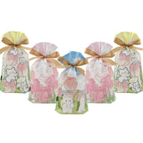 VIFOME Treat Bags,24pcs Floral Gift Bags Farty Favor Bag Plastic Drawstring Bag Gift Wrapping Package for Candy Goodies Wedding