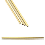 Eowpower 4 Pieces Metal Copper Brass Round Tubes, Diameter 1.2, 1.4, 1.6, 1.8 mm Length 12 inches