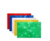 Freedy A4 Document File Folder Bag, Transparent Envelope Holder Storage Case, Snap Button Organizer, Clear Flower Plastic Contai
